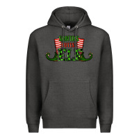 Charcoal Heather santa's cutest elf christmas Premium Hoodie - RanaPortraitStore