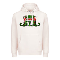 Pale Pink santa's cutest elf christmas Premium Hoodie - RanaPortraitStore