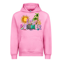 Fuchsia Pink hello summer with sun Urban Hoodie - texasbilliewilder