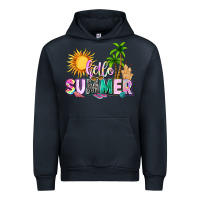 Navy hello summer with sun Urban Hoodie - texasbilliewilder