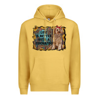 Antique Gold life is better with a cockapoo Premium Hoodie - RanaPortraitStore