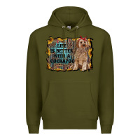 Army Green life is better with a cockapoo Premium Hoodie - RanaPortraitStore