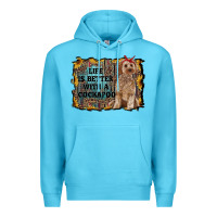 Ocean Blue life is better with a cockapoo Premium Hoodie - RanaPortraitStore