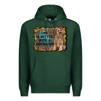 Sports Green life is better with a cockapoo Premium Hoodie - RanaPortraitStore