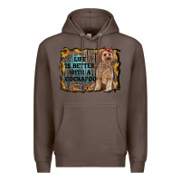 Coffee life is better with a cockapoo Premium Hoodie - RanaPortraitStore