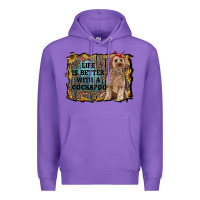 Purple life is better with a cockapoo Premium Hoodie - RanaPortraitStore