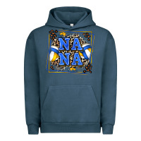 Pigment Midnight Navy volleyball nana with leopard Urban Hoodie - Zillion Design Studio