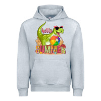 Heather Grey hello summer rex Urban Hoodie - texasbilliewilder