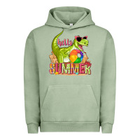 Pigment Oil Green hello summer rex Urban Hoodie - texasbilliewilder