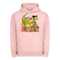 Pigment Salmon hello summer rex Urban Hoodie - texasbilliewilder