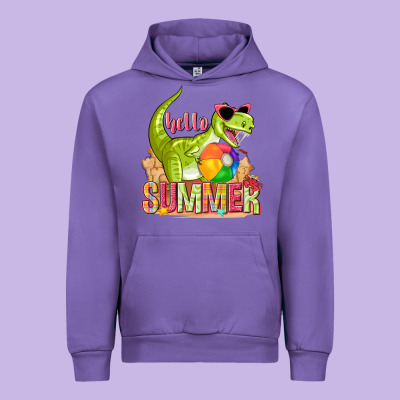 Hello Summer Rex Urban Hoodie Designed By Texasbilliewilder