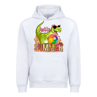 White hello summer rex Urban Hoodie - texasbilliewilder