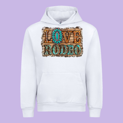 Love Rodeo Gemstone Urban Hoodie Designed By Ranaportraitstore