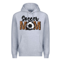 Heather Grey soccer mom Premium Hoodie - texasbilliewilder