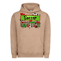 Pigment Burro soccer sister with leopard Urban Hoodie - Zillion Design Studio