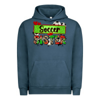 Pigment Midnight Navy soccer sister with leopard Urban Hoodie - Zillion Design Studio
