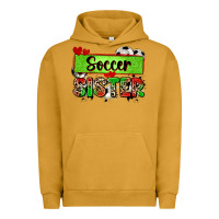 Pigment Peanut Butter soccer sister with leopard Urban Hoodie - Zillion Design Studio