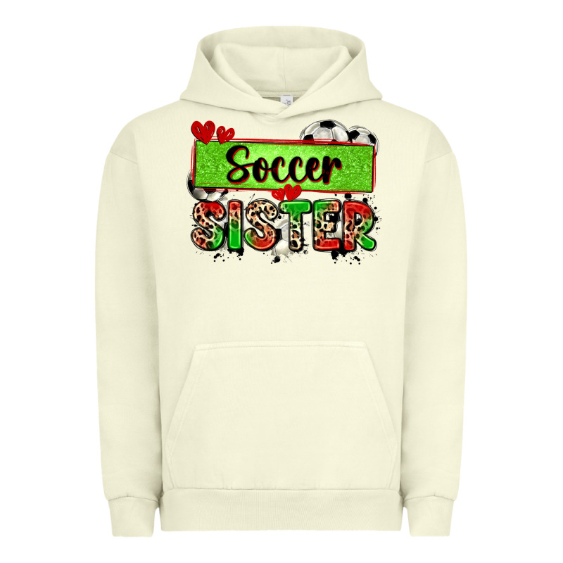 Soccer Sister With Leopard Urban Hoodie by Zillion Design Studio | Teevron