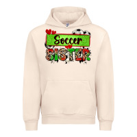 Sandshell soccer sister with leopard Urban Hoodie - Zillion Design Studio