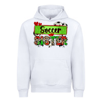 White soccer sister with leopard Urban Hoodie - Zillion Design Studio