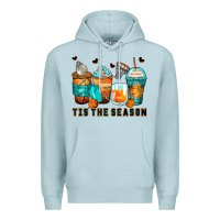 Blue Mist tis' the season basketball coffee cups Premium Hoodie - Zillion Design Studio