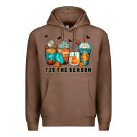 Chestnut tis' the season basketball coffee cups Premium Hoodie - Zillion Design Studio