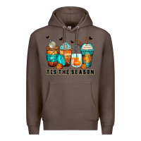 Coffee tis' the season basketball coffee cups Premium Hoodie - Zillion Design Studio
