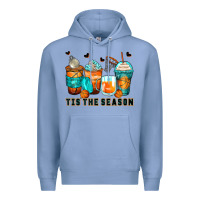 Colony Blue tis' the season basketball coffee cups Premium Hoodie - Zillion Design Studio