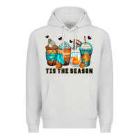 Dove Grey tis' the season basketball coffee cups Premium Hoodie - Zillion Design Studio