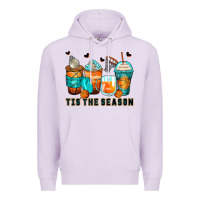 Lilac tis' the season basketball coffee cups Premium Hoodie - Zillion Design Studio