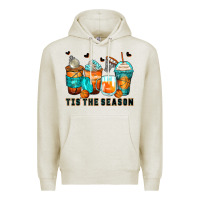 Oatmeal Heather tis' the season basketball coffee cups Premium Hoodie - Zillion Design Studio
