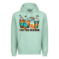 Seafoam tis' the season basketball coffee cups Premium Hoodie - Zillion Design Studio