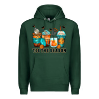 Sports Green tis' the season basketball coffee cups Premium Hoodie - Zillion Design Studio