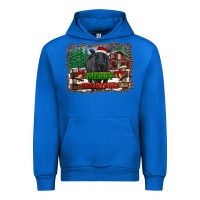 Cobalt merry christmas black angus cattle and farm Urban Hoodie - RanaPortraitStore