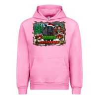 Fuchsia Pink merry christmas black angus cattle and farm Urban Hoodie - RanaPortraitStore