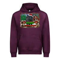 Mauve Wine merry christmas black angus cattle and farm Urban Hoodie - RanaPortraitStore