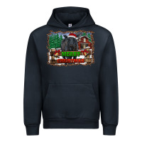 Navy merry christmas black angus cattle and farm Urban Hoodie - RanaPortraitStore