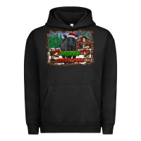 Pigment Black merry christmas black angus cattle and farm Urban Hoodie - RanaPortraitStore