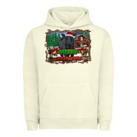 Pigment Pistachio merry christmas black angus cattle and farm Urban Hoodie - RanaPortraitStore