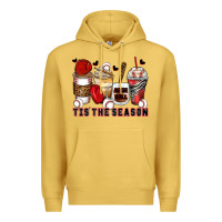 Antique Gold tis' the season baseball coffee cups Premium Hoodie - Zillion Design Studio