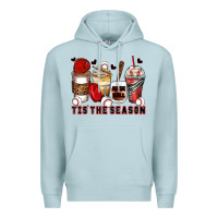 Blue Mist tis' the season baseball coffee cups Premium Hoodie - Zillion Design Studio