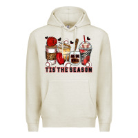 Oatmeal Heather tis' the season baseball coffee cups Premium Hoodie - Zillion Design Studio