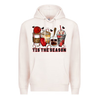 Pale Pink tis' the season baseball coffee cups Premium Hoodie - Zillion Design Studio