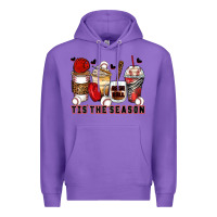 Purple tis' the season baseball coffee cups Premium Hoodie - Zillion Design Studio