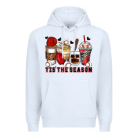 White tis' the season baseball coffee cups Premium Hoodie - Zillion Design Studio