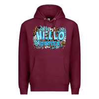 Burgundy hello winter Premium Hoodie - RanaPortraitStore
