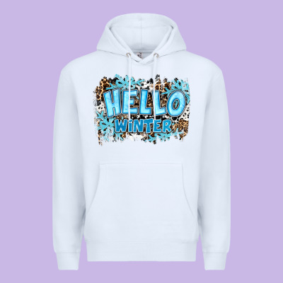Hello Winter Premium Hoodie Designed By Ranaportraitstore
