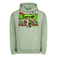 Pigment Oil Green soccer nana with leopard Urban Hoodie - Zillion Design Studio
