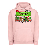Pigment Salmon soccer nana with leopard Urban Hoodie - Zillion Design Studio