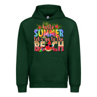 Forest Green hello summer lets go to the beach Urban Hoodie - texasbilliewilder
